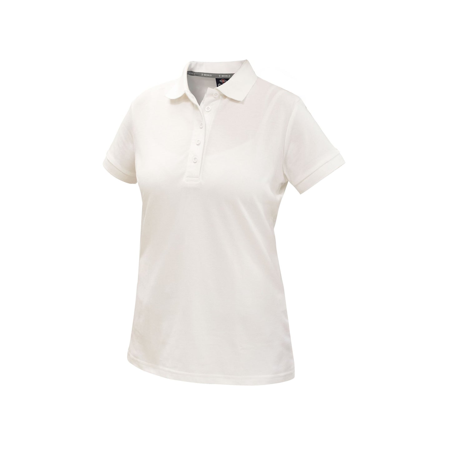 Polera Blanca piqué Comfort Spandex de manga corta para mujer, diseño elegante y cómodo, ideal para entornos profesionales y casuales - TEAMGRAFF