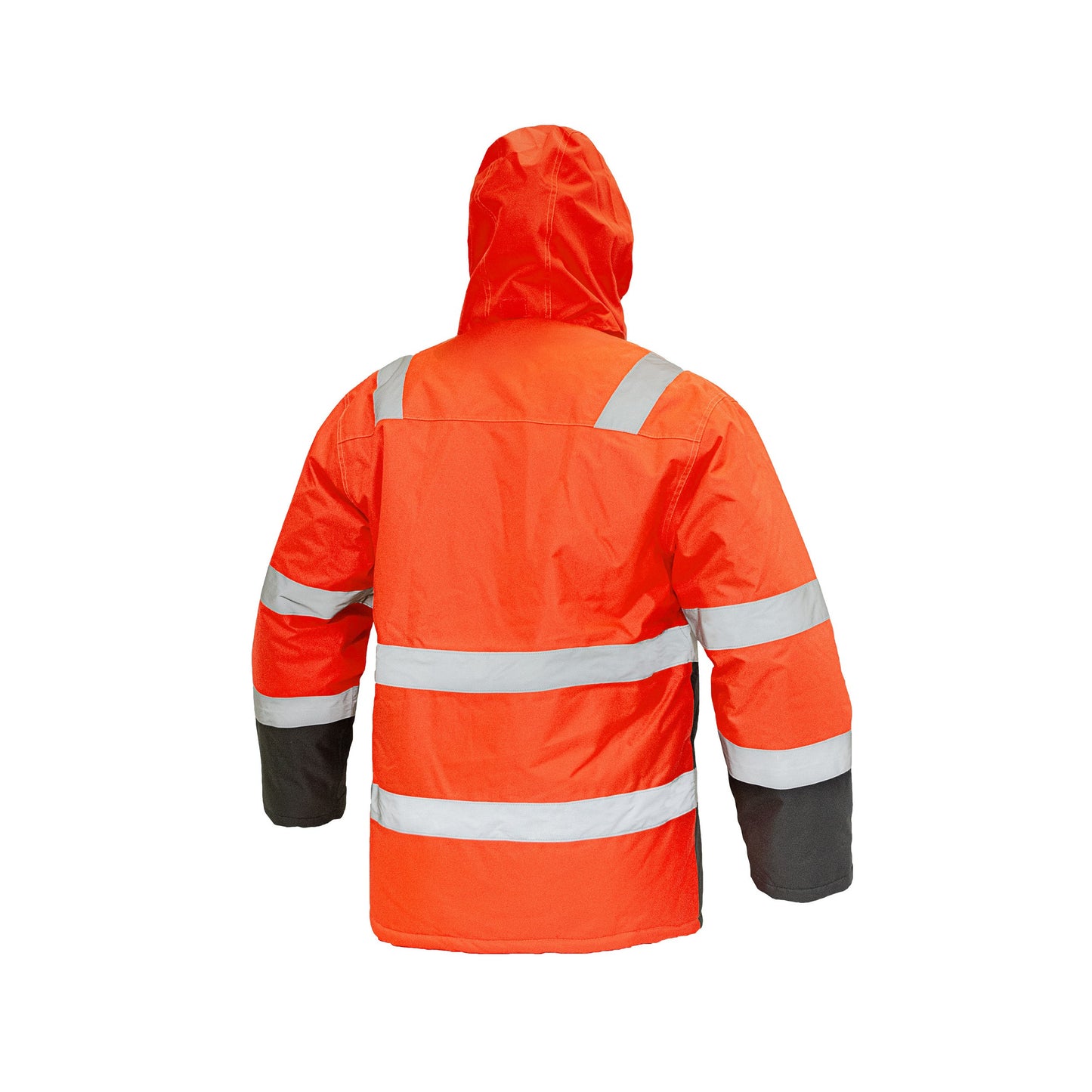 Parka térmica de alta visibilidad de manga larga para hombre de TEAMGRAFF, combina seguridad con confort térmico para el trabajo al aire libre