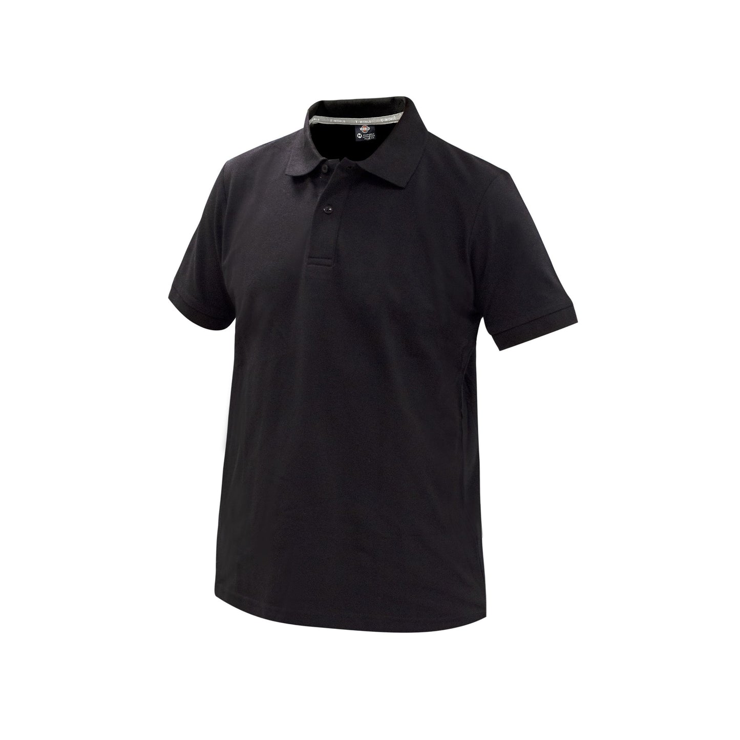 Polera Negra piqué Comfort Spandex de manga corta para hombre, estilo moderno y ajuste flexible, perfecta para el trabajo y actividades al aire libre - TEAMGRAFF