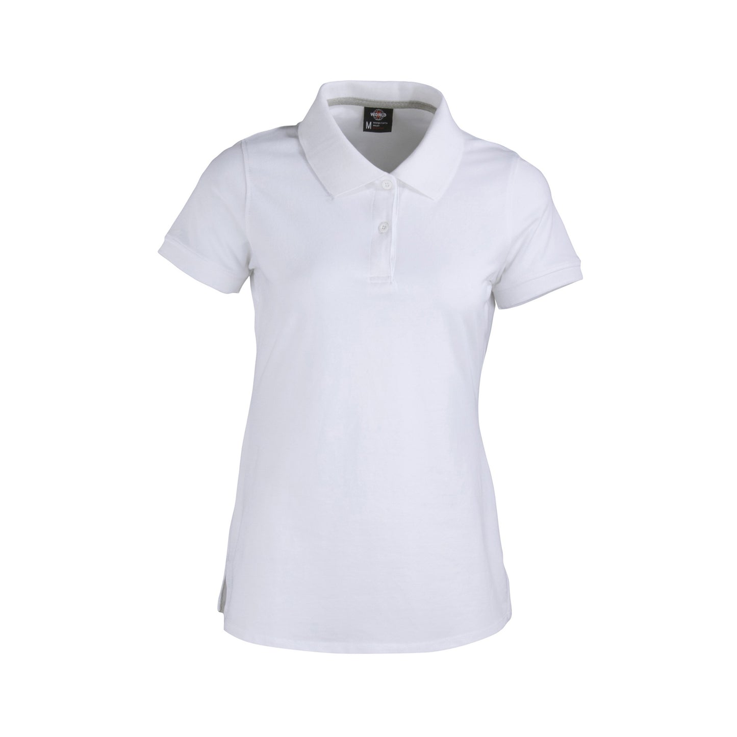 Polera Blanco piqué de manga corta para mujer Modelo Dryfresh, estilo moderno y confort superior, ideal para uso profesional y casual - TEAMGRAFF