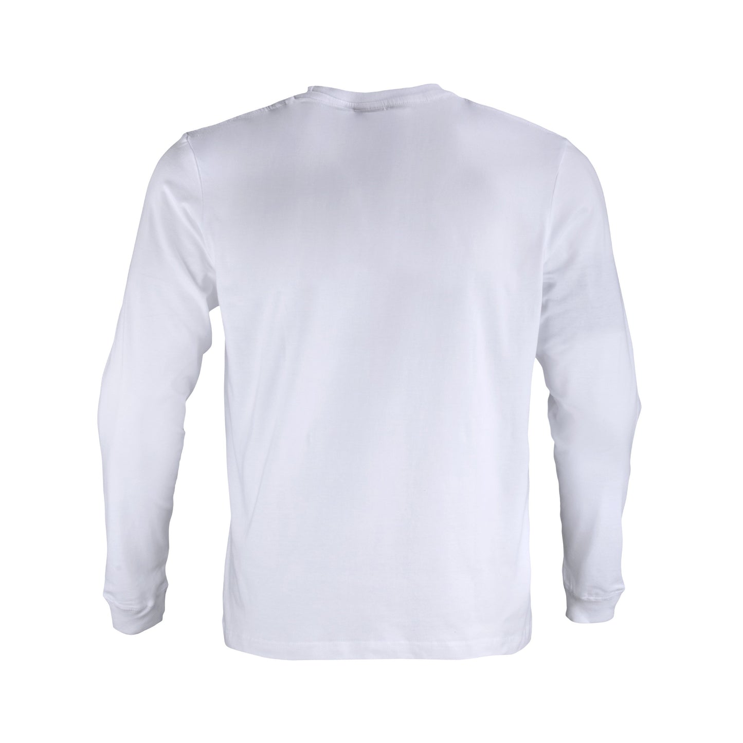 Polera blanca polo de manga larga, diseño versátil y elegante, ideal para uso profesional y diario