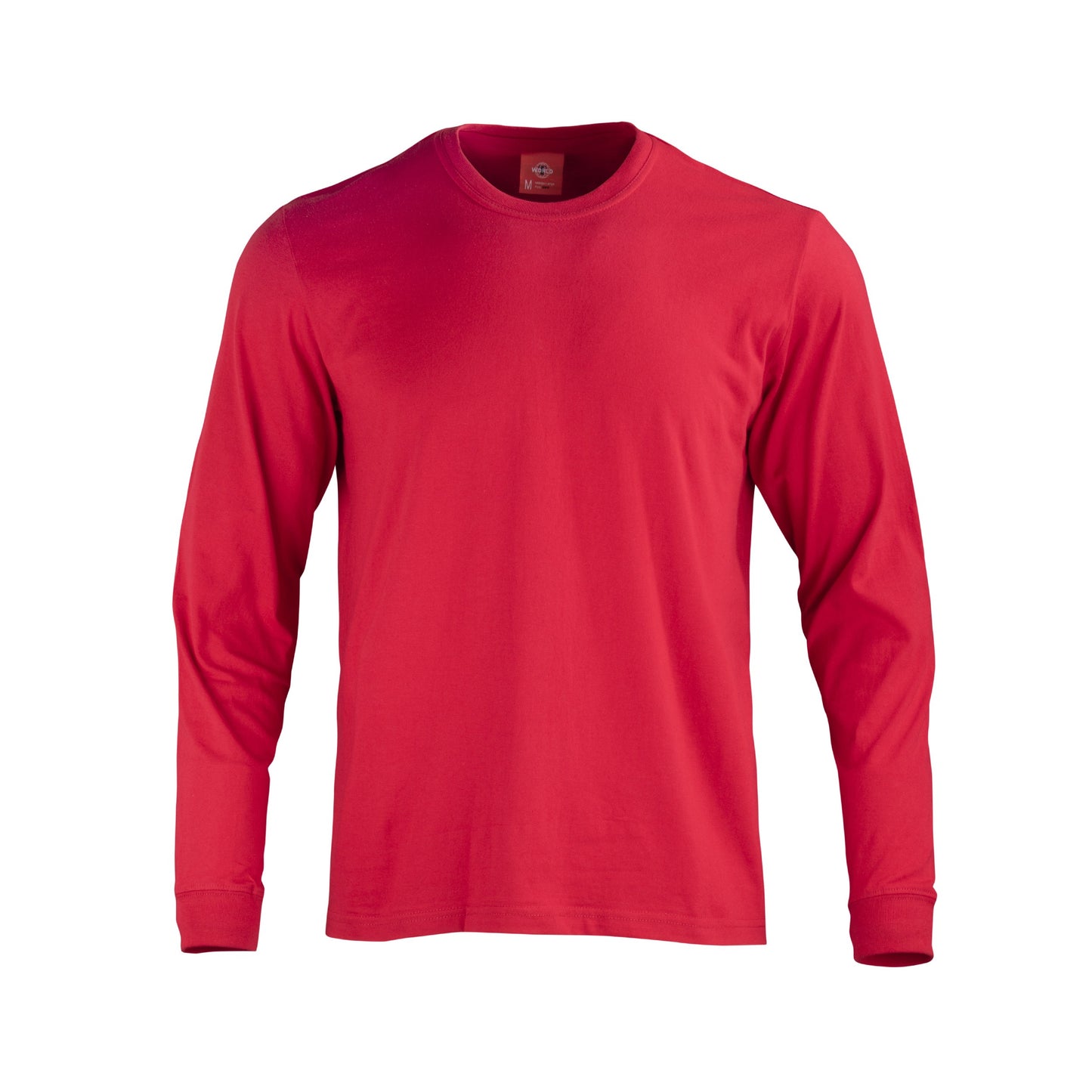 Polera roja polo de manga larga, diseño versátil y elegante, ideal para uso profesional y diario