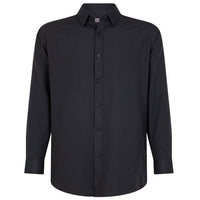 Camisa Oxford negra de TEAMGRAFF, estilo atemporal y versatilidad para el hombre moderno, perfecta para cualquier ocasión