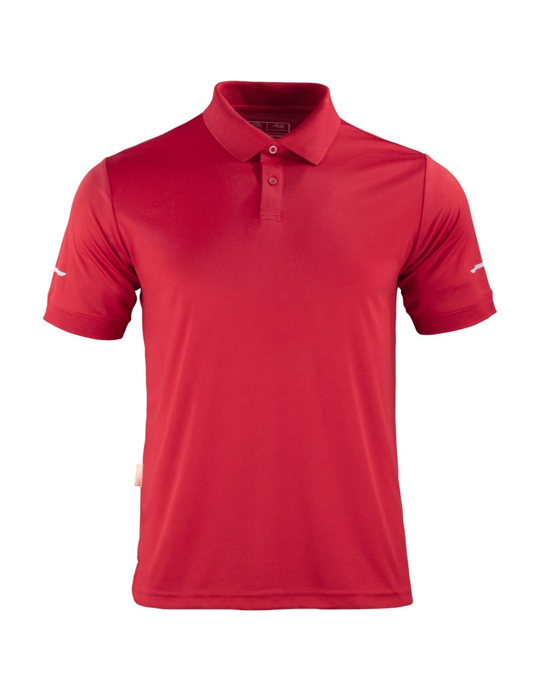 Polera roja Dryfit con cuello camisero y manga corta para hombre, diseño práctico y transpirable, ideal para uso diario y laboral - TEAMGRAFF