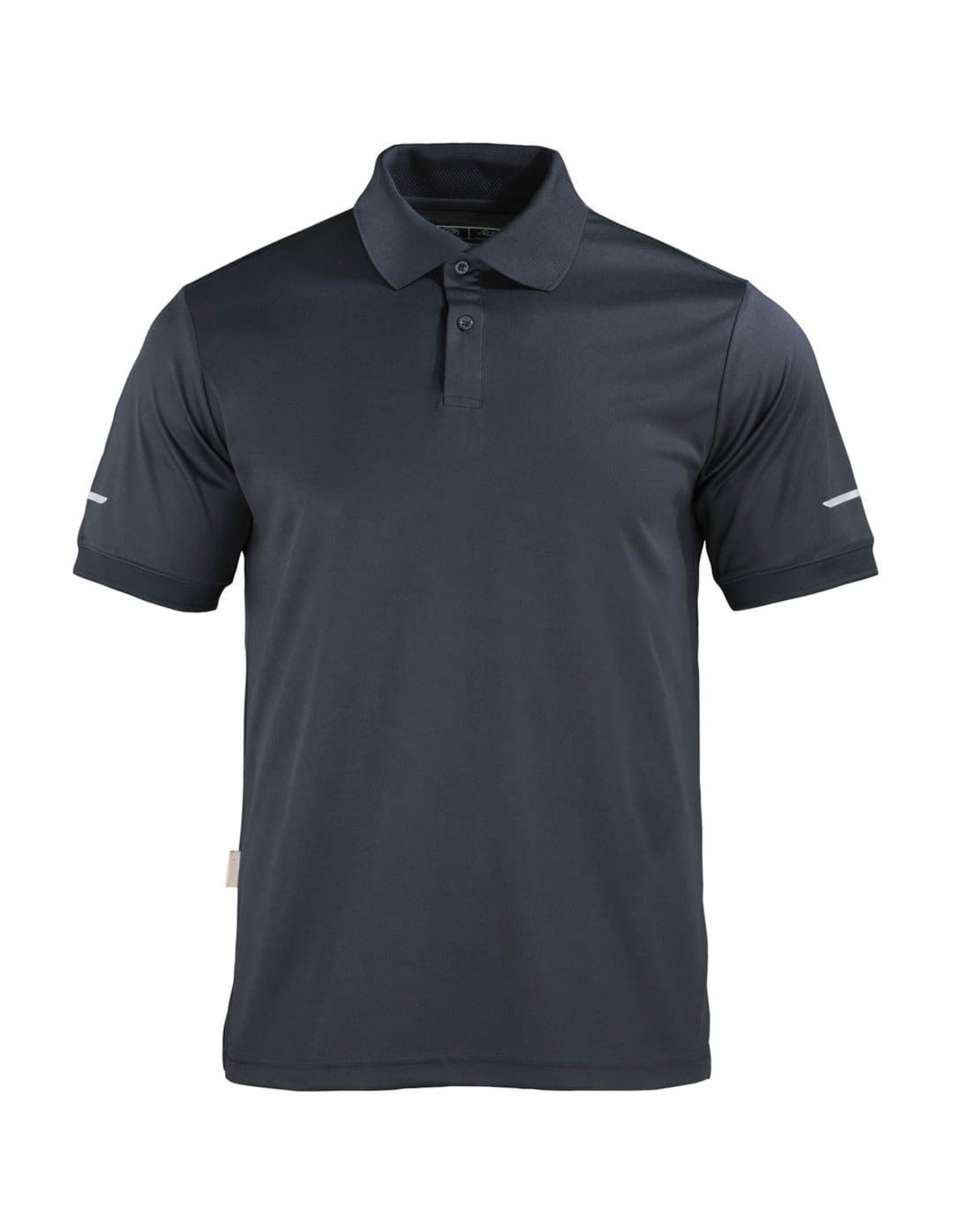 Polera negra Dryfit con cuello camisero y manga corta para hombre, diseño práctico y transpirable, ideal para uso diario y laboral - TEAMGRAFF