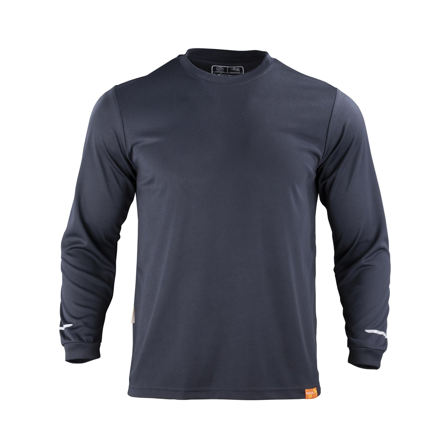 Polera gris Dryfit de manga larga para hombre, transpirable y resistente, adecuada para exigentes condiciones laborales - TEAMGRAFF"