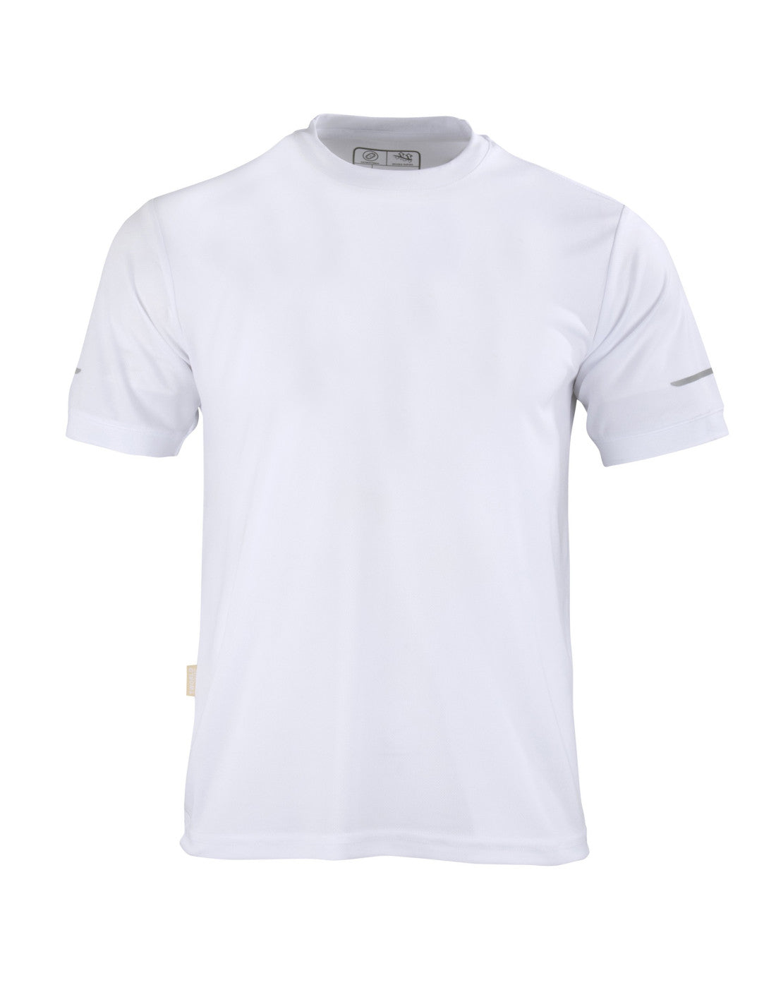 Polera blanca Dryfit de manga corta para hombre, ligera y de secado rápido, perfecta para entornos laborales calurosos - TEAMGRAFF