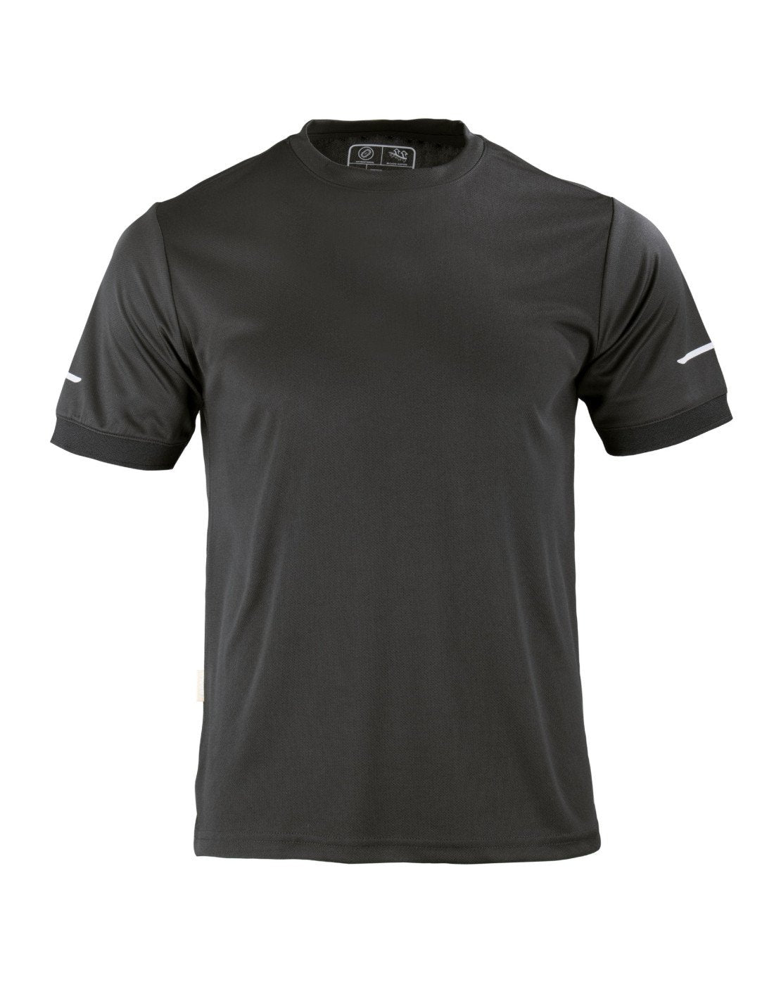 Polera negra Dryfit de manga corta para hombre, ligera y de secado rápido, perfecta para entornos laborales calurosos - TEAMGRAFF