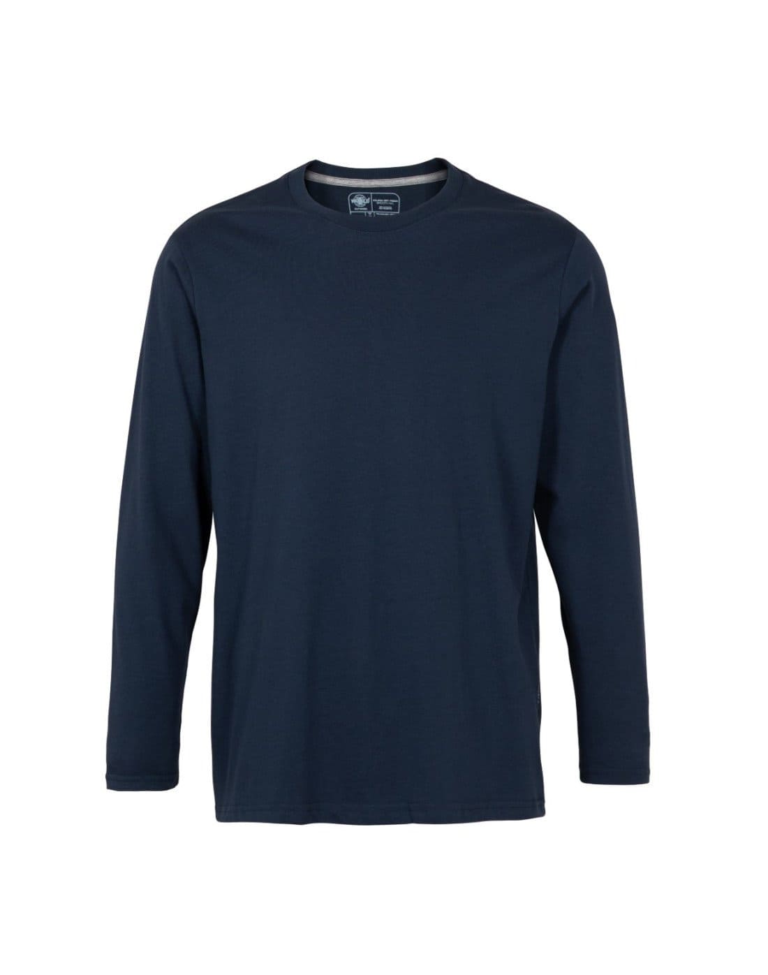 Polo Manga Larga Azul Marino Cuello Redondo Azul Marino Modelos De